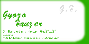 gyozo hauzer business card